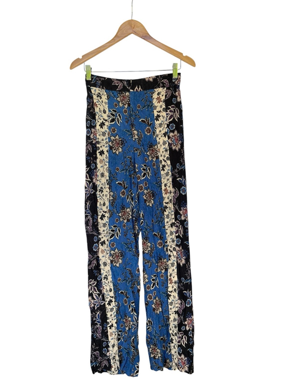 NWT Zara Patchwork Floral Rayon Pants S